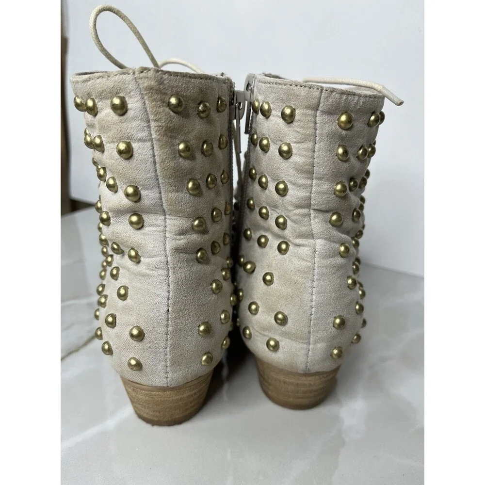 Mia Joy Joyfolie Big Girls Millani Booties Gilded Pebble Gold Sz 6 Youth